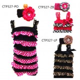 CTP327-1 ANIMAL LACE ROMPER HEADBAND SET