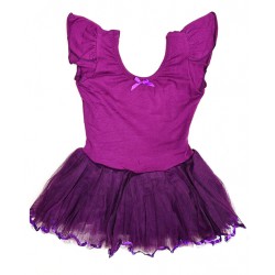 CTP510-Ruffle Sleeve Leotard with Layered Tutu