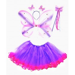 CTU1908-PKPP-PINK PURPLE BUTTERFLY FAIRY 4 PS SET