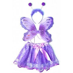CTU2002-GLITTER FAIRY SET-WING, WAND TUTU