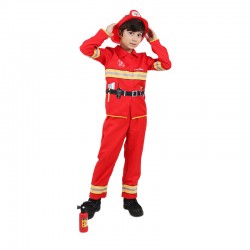 HL-J068-KID FIRE FIGHTER CAPTAIN COSTUME