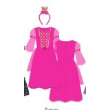 HL-J51B--HOT PINK PRINCESS COSTUME