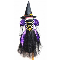 HL-J55-BLACK PURPLE WITCH COSTUME