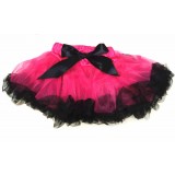 OD2014FUBK--FUCHSIA PETTI TUTU BLACK RUFFLE