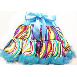 OD2014RBBL--Blue Rainbow Satin Tutu