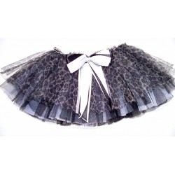 OD2026BK--CHEETAH PRINT BLACK &WHITE TUTU