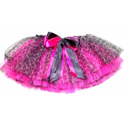 OD2026FU--CHEETAH FUCHSIA BLACK TUTU