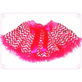 OD2076-HP -HOT PINK  CHEVRON SATIN PETTI SKIRT