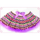 OD2076-RB-RAINBOW CHEVRON SATIN PETTI SKIRT