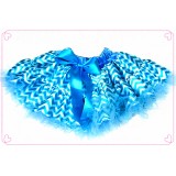 OD2076-TQ-TURQUOISE CHEVRON SATIN PETTI SKIRT