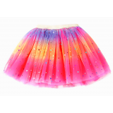 TU33-FSRB- Kid Star Fuchsia Rainbow Tutu