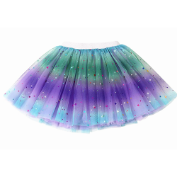 TU33-PPRB- Kid Star Purple Rainbow Tutu
