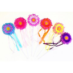 WD128-2DAISY FLOWER WAND ASSORTED