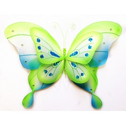 B21965-GR 21" DOUBLE LAYER BUTTERFLY DECOR