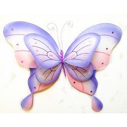 B21965-PP 21" DOUBLE LAYER BUTTERFLY DECOR