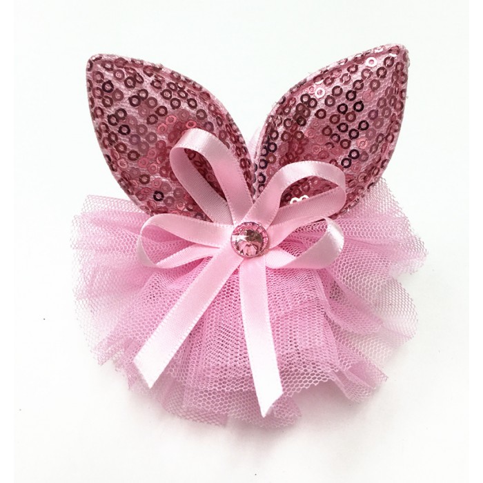 HA4089-SPARKLE BUNNY EAR CLIP